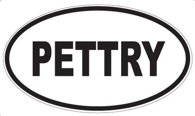 PETTRY - Oval Sticker