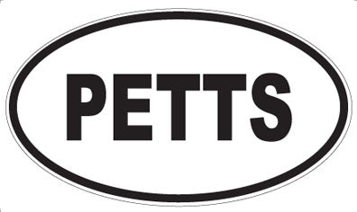 PETTS - Oval Sticker
