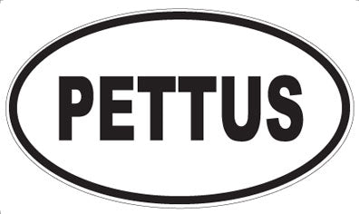 PETTUS - Oval Sticker