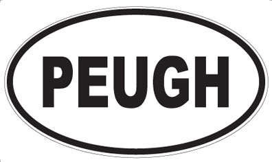 PEUGH - Oval Sticker