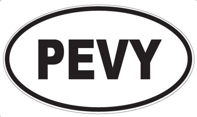 PEVY - Oval Sticker