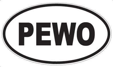 PEWO - Oval Sticker