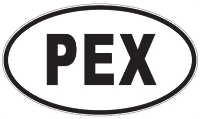 PEX - 3 Letter Initials Oval Sticker