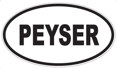 PEYSER - Oval Sticker
