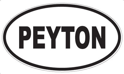 PEYTON - Oval Sticker