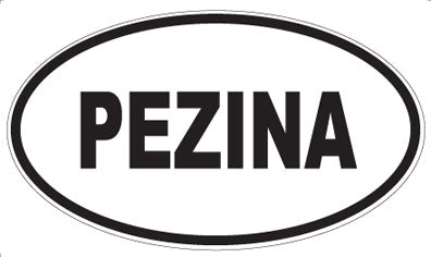 PEZINA - Oval Sticker