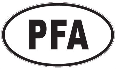 PFA - 3 Letter Initials Oval Sticker