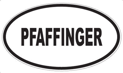PFAFFINGER - Oval Sticker
