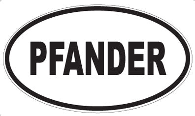 PFANDER - Oval Sticker