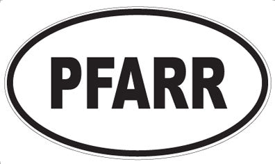 PFARR - Oval Sticker