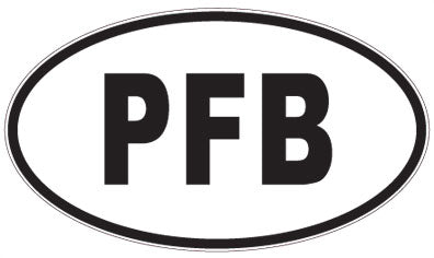 PFB - 3 Letter Initials Oval Sticker