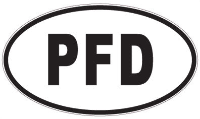 PFD - 3 Letter Initials Oval Sticker