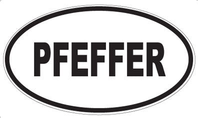 PFEFFER - Oval Sticker