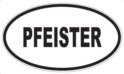 PFEISTER - Oval Sticker