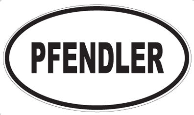 PFENDLER - Oval Sticker