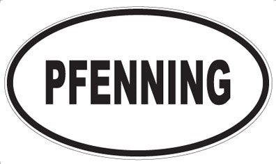 PFENNING - Oval Sticker