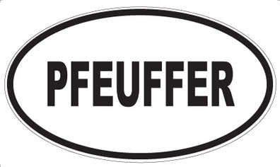 PFEUFFER - Oval Sticker