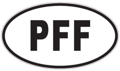 PFF - 3 Letter Initials Oval Sticker
