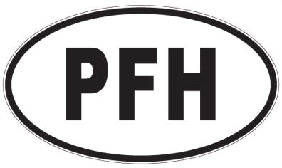 PFH - 3 Letter Initials Oval Sticker