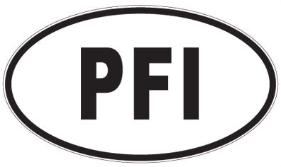 PFI - 3 Letter Initials Oval Sticker