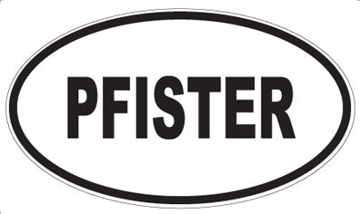 PFISTER - Oval Sticker