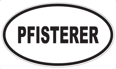 PFISTERER - Oval Sticker