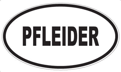 PFLEIDER - Oval Sticker