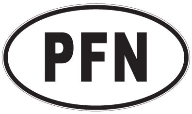 PFN - 3 Letter Initials Oval Sticker