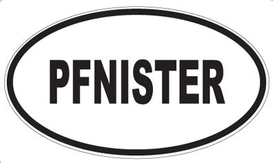 PFNISTER - Oval Sticker