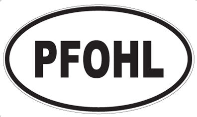PFOHL - Oval Sticker