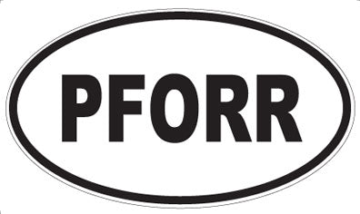 PFORR - Oval Sticker