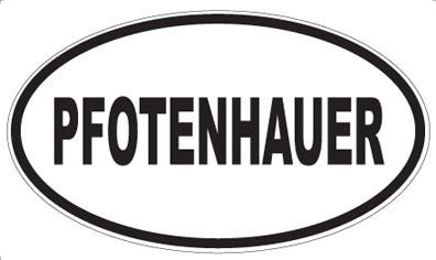 PFOTENHAUER - Oval Sticker
