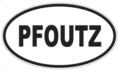PFOUTZ - Oval Sticker