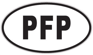 PFP - 3 Letter Initials Oval Sticker