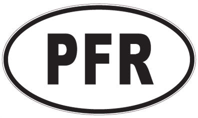 PFR - 3 Letter Initials Oval Sticker