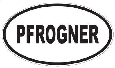 PFROGNER - Oval Sticker