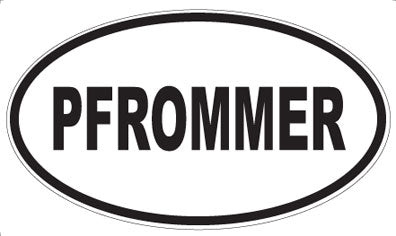 PFROMMER - Oval Sticker