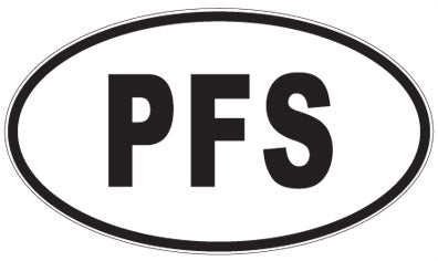 PFS - 3 Letter Initials Oval Sticker