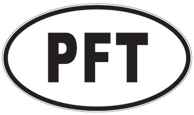 PFT - 3 Letter Initials Oval Sticker