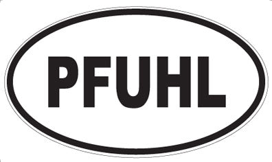 PFUHL - Oval Sticker