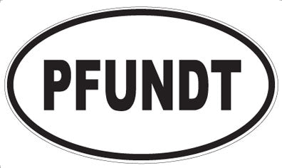 PFUNDT - Oval Sticker