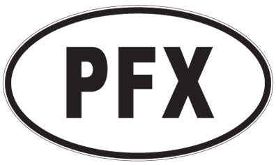 PFX - 3 Letter Initials Oval Sticker
