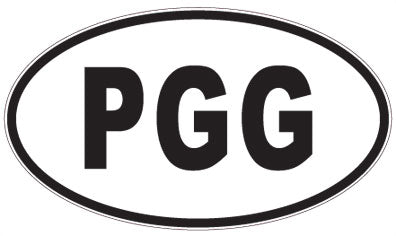 PGG - 3 Letter Initials Oval Sticker
