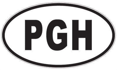 PGH - 3 Letter Initials Oval Sticker