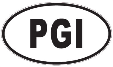 PGI - 3 Letter Initials Oval Sticker