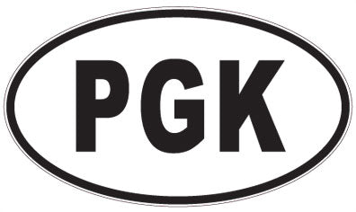 PGK - 3 Letter Initials Oval Sticker