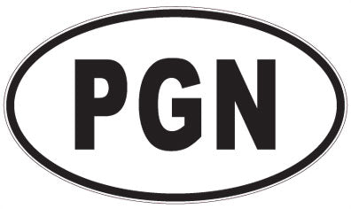 PGN - 3 Letter Initials Oval Sticker