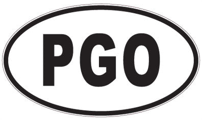 PGO - 3 Letter Initials Oval Sticker