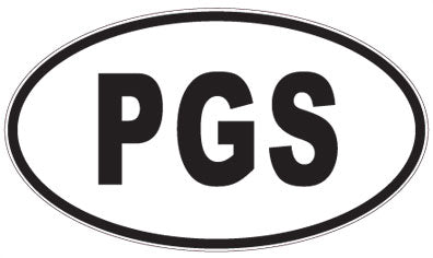 PGS - 3 Letter Initials Oval Sticker