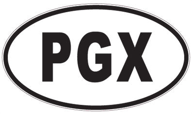 PGX - 3 Letter Initials Oval Sticker